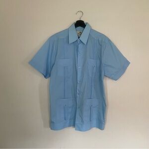Mojito Men’s Light Blue Short Sleeve Guayabera